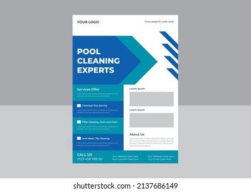 Pool Cleaning Services Flyer Template Pool Stock Vector (Royalty Free ...