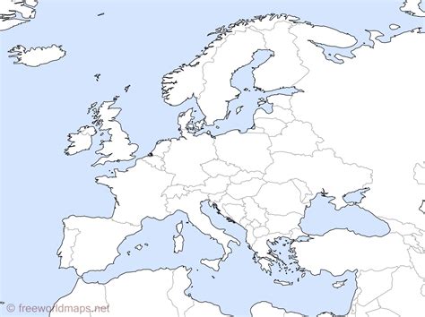 Europe Outline Maps - by FreeWorldMaps.net