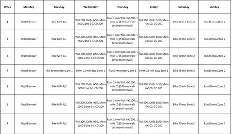 Triathlon Training Plan Pdf - pic-potatos