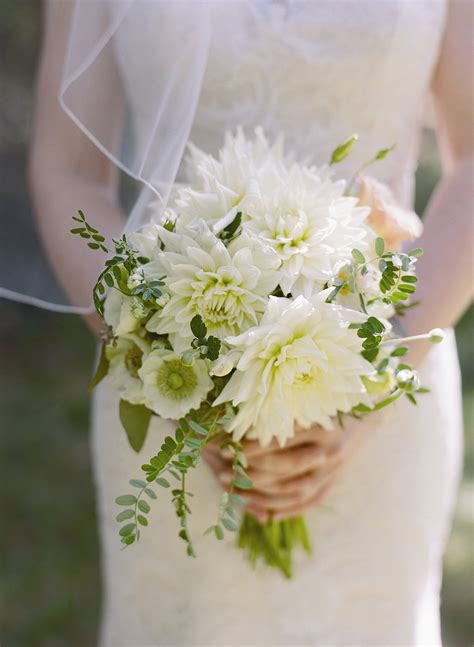 White Dahlia Bridal Bouquet