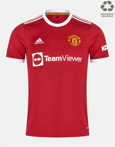 adidas Adult Manchester United 21/22 Home Jersey - Red | Life Style Sports IE