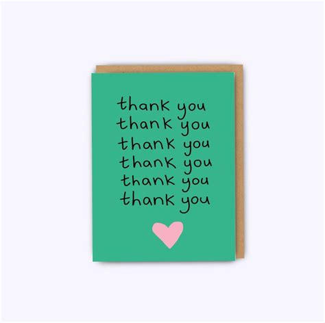 Thank You Card Thank You Friend Card Many Thanks Friendship - Etsy