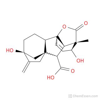 GIBBERELLIC ACID Structure - C19H22O6 - Over 100 million chemical ...