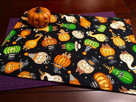 Halloween Placemats Set of 4 Placemats Fall Placemats