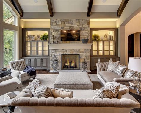 7 Gorgeous Fireplace Living Room Designs For Warm Family | Living room decor rustic, Elegant ...