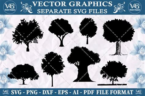 Oak Tree SVG Bundle Vector design Print ready cut files