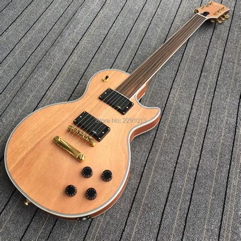 new arrival;LP custom guitar in log color; fretless guitar;Free shipping-in Guitar from Sports ...