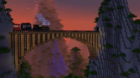 Train on the Bridge : r/Minecraft