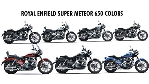 2023 Royal Enfield Super Meteor 650 Colors - Black, Blue, Green - GaadiKey