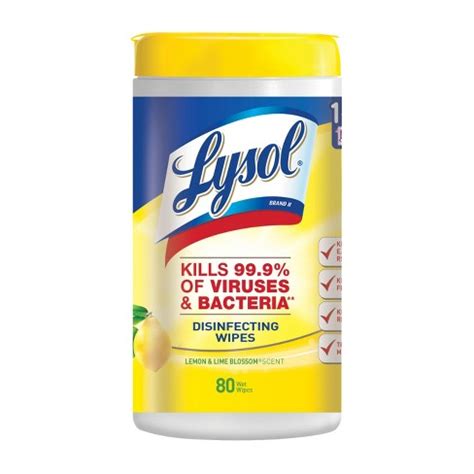 Lysol Disinfecting Wipes, Lemon & Lime Blossom, 80 Wipes : Target