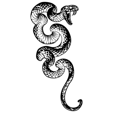 Snake Line Art Tattoo Monochrome, Snake Drawing, Tattoo Drawing, Snake Sketch PNG and Vector ...