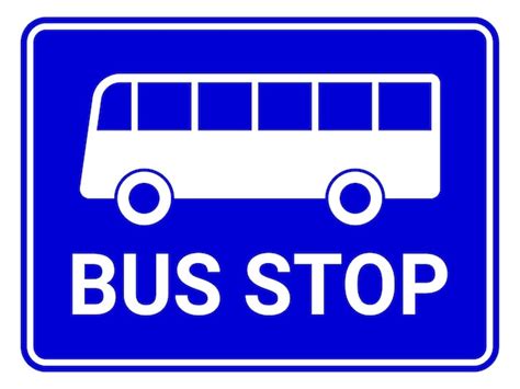 Premium Vector | Bus Stop Sign