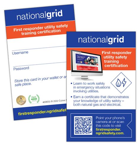 First Responder e-Learning wallet cards (February 2022) – National Grid Pipeline Public ...