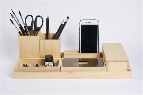 Wooden Desk Organizer Office Desk Accessory for Man New Job - Etsy ...