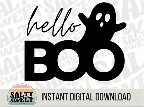 Hey Boo Ghost SVG Halloween Ghost Design Instant Download - Etsy