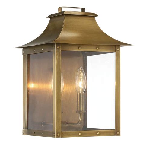 Acclaim Lighting Manchester Collection 2-Light Aged Brass Outdoor Wall ...