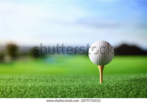 Closeup Golf Ball On Tee Fairway Stock Photo 2079732652 | Shutterstock