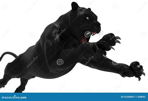 Panther Attacks Cartoon Vector | CartoonDealer.com #13328255