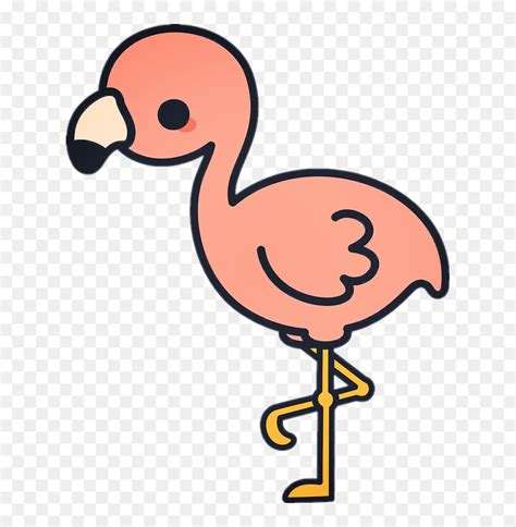 Transparent Flamingo Clipart - Cute Flamingo Drawing Easy, HD Png Download - vhv