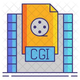 Cgi Icon - Download in Colored Outline Style