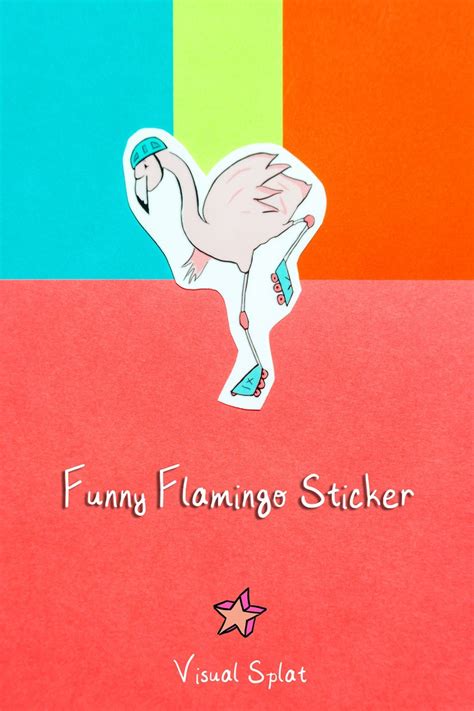 Flamingo Funny Computer Stickers skater aesthetic stickers | Etsy