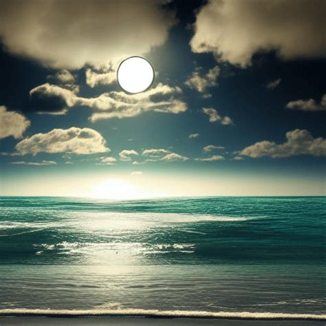 Moon Sea Ocean Reflection HD Wallpaper · Creative Fabrica