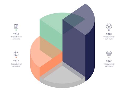 3D Transparent Pie Chart Infographic