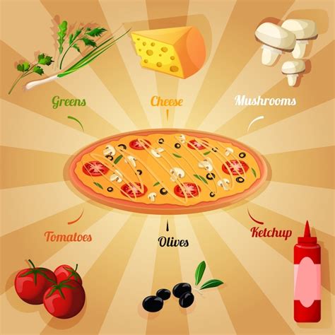 Free Vector | Pizza ingredients design