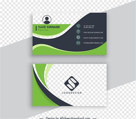 Business card template elegant design curves decor, png | PNGWing