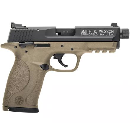 Smith & Wesson M&P22C FDE Cerakote Threaded 22 LR Compact 10-Round Pistol | Academy