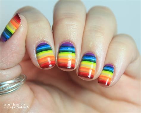 Wondrously Polished: 31 Day Nail Art Challenge - Day 9: Rainbow Nails