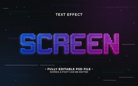 Premium PSD | Screen text effect