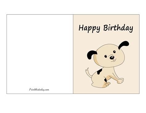 free printable birthday cards - printable dog birthday cards printable world holiday | birthday ...