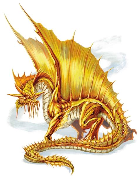 Young Gold Dragon » Monster Stat Block - DnD 5e