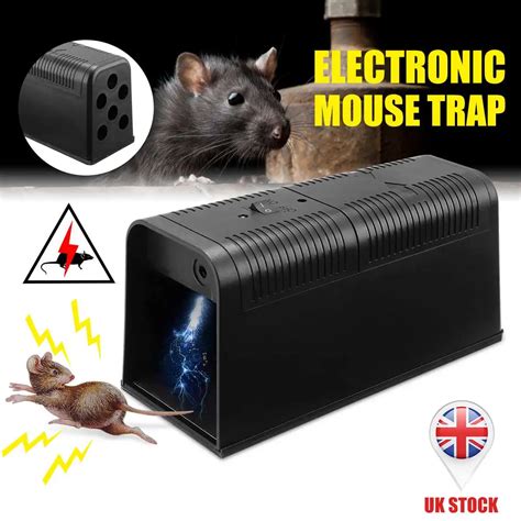 Electronic Mouse Killer Rat Zapper Exterminator Trap Humane Rodent ...