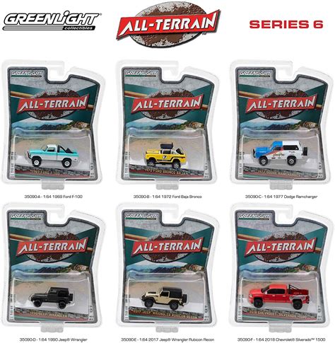 GREENLIGHT 1:64 ALL TERRAIN SERIES 6, 6PC DIECAST CAR SET DIECAST MODEL 35090 - Walmart.com ...