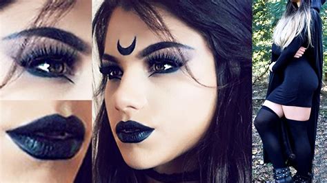 Gothic Witch HALLOWEEN Makeup Tutorial! + Costume Outfit Idea & Hair! - YouTube