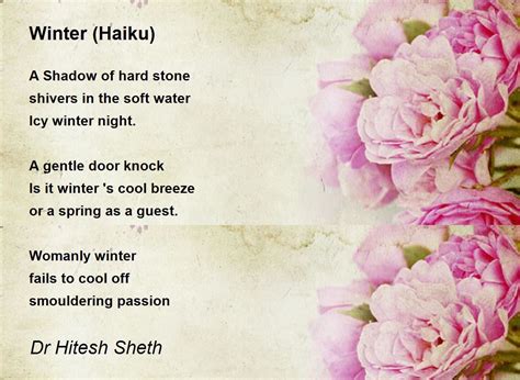 Winter (Haiku) - Winter (Haiku) Poem by Dr Hitesh Sheth