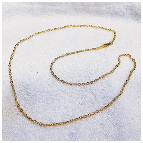 24k Solid Gold Men's Necklace Pure Gold Chain 24 Inch - Etsy