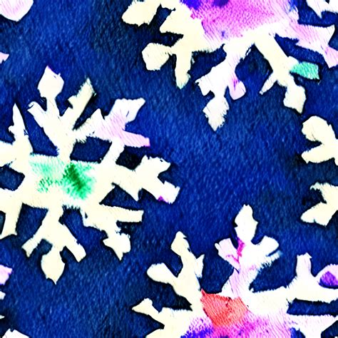 Watercolor Snowflake Pattern · Creative Fabrica