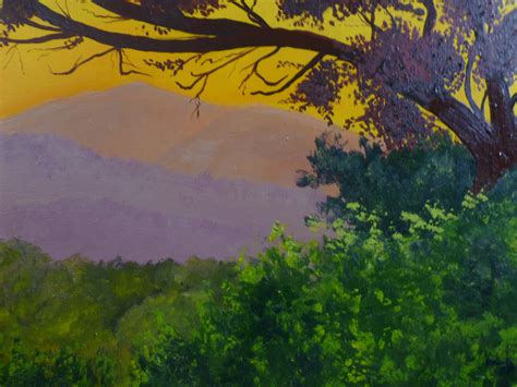 Original oil "Purple Mountains Golden Sunset" is a painting created by me. Check out my Etsy ...