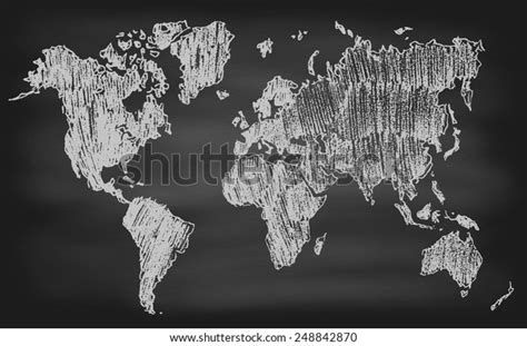 World Map Contour Vector Illustration On Stock Vector (Royalty Free) 248842870