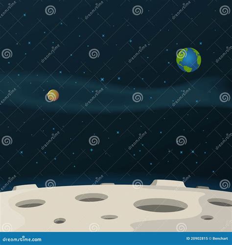 Surface Of The Moon, Copernicus Impact Crater, Vintage Engraving Vector Illustration ...