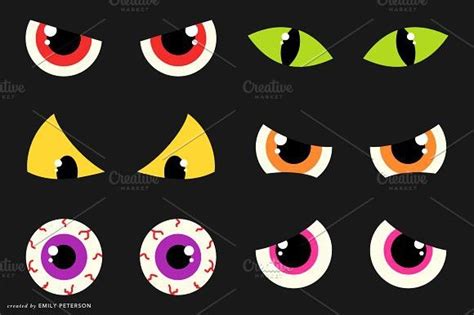 Halloween Spooky Eyes (RDS Clipart) by Rhoda Design Studio | TPT - Clip Art Library