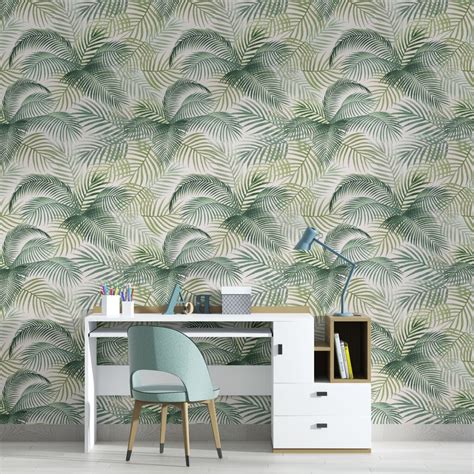 Palm Leaves Bedroom Wallpaper Wallpaper Self Adhesive | Etsy