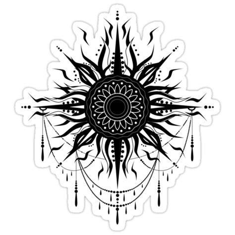 "Boho sun tattoo" Stickers by MartaOlgaKlara | Redbubble