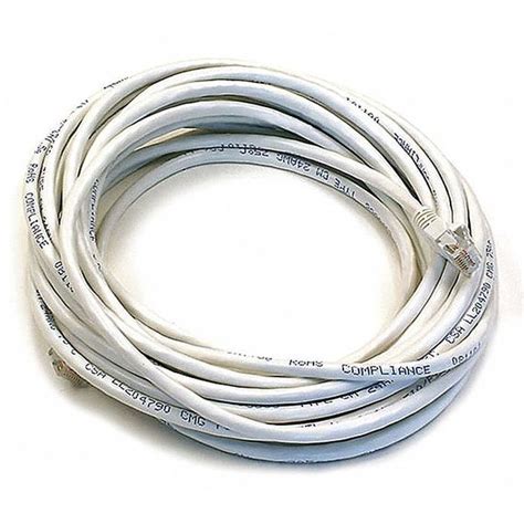 Monoprice Ethernet Cable, Cat 5e, White, 25 ft. 142 | Zoro