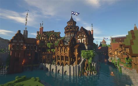 I added a merchants district to my medieval city : Minecraftbuilds | Minecraft castle, Minecraft ...