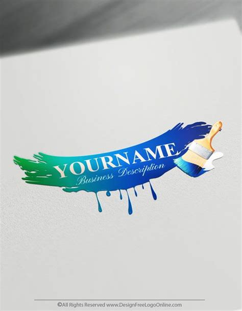 Create a Painter Logo Free - Paint Brush Logo Design Templates | Logo design free templates ...