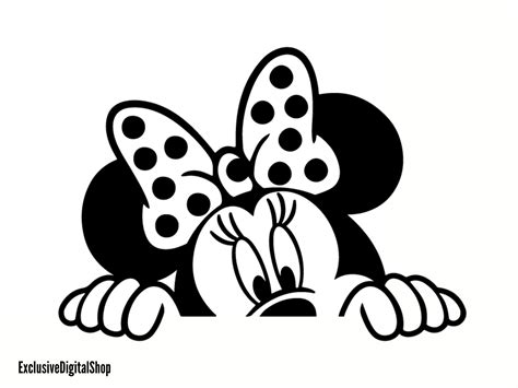 Minnie Mouse Head SVG Muis SVG Cut File Digitale Download - Etsy Nederland